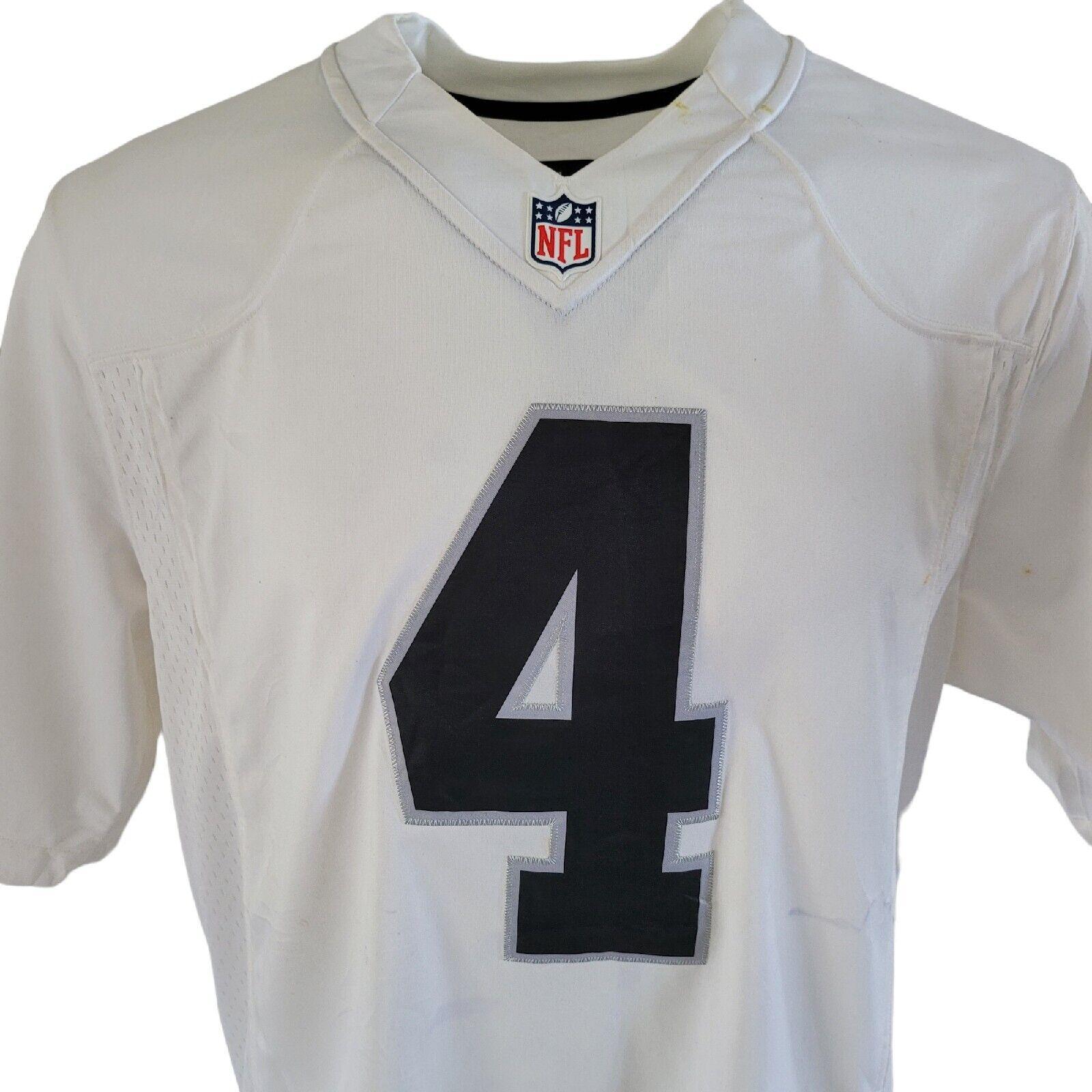 Las Vegas Raiders NFL Jersey #4 Carr Nike Away Road - Mens Size L-USASTARFASHION