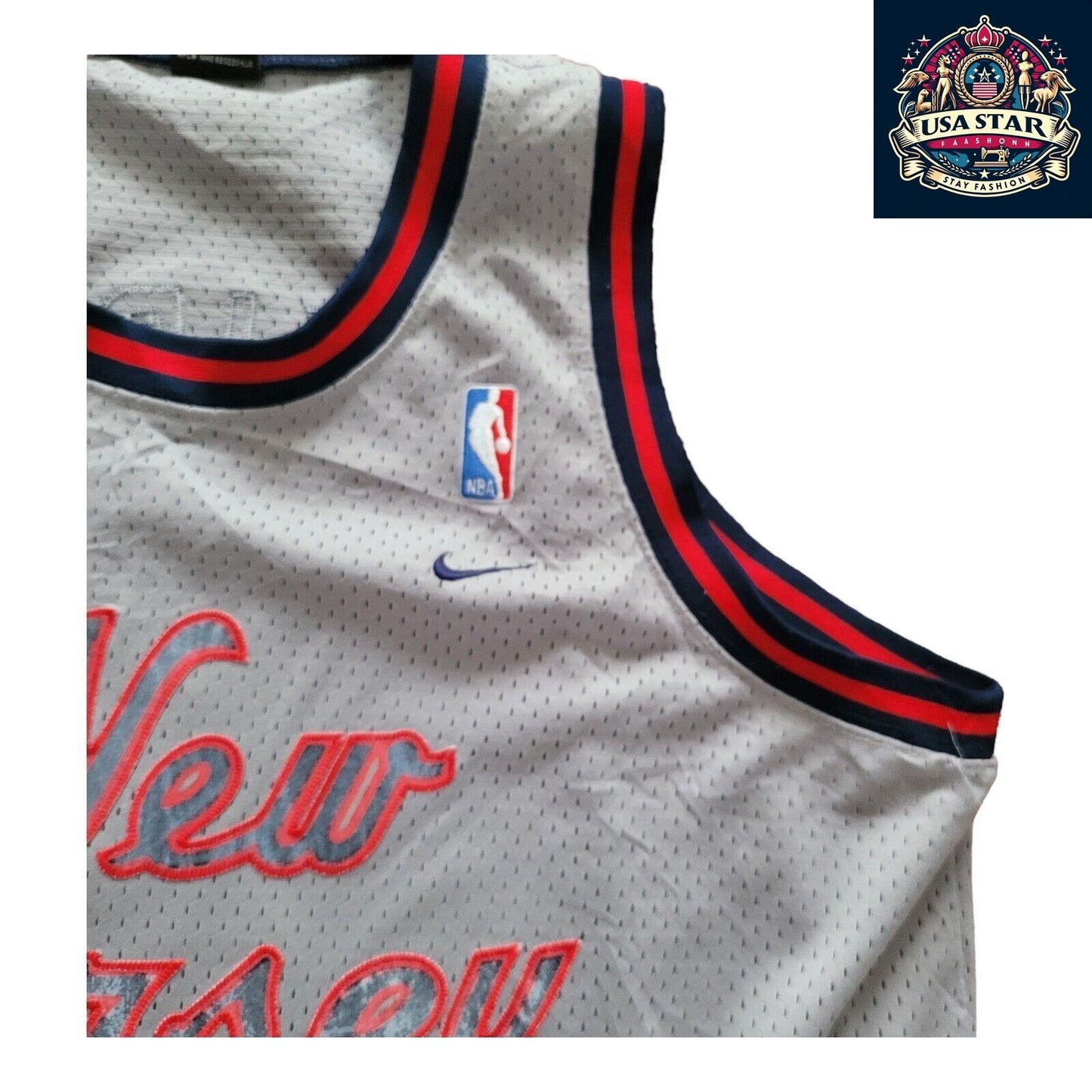 Official Nike Vintage Basketball Jersey #5 Jason Kidd New Jersey Nets Swingman XL - Retro Style - USASTARFASHION