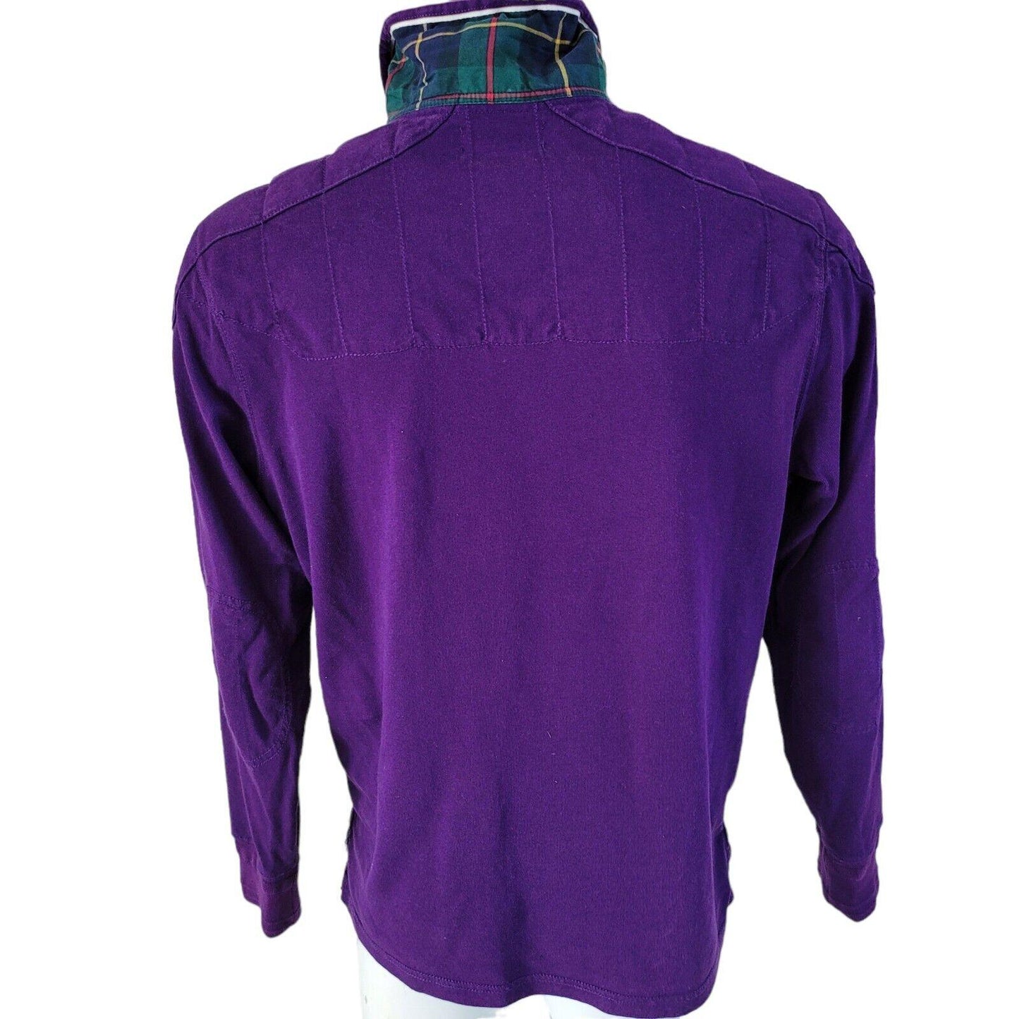 Ralph Lauren PRL CLUB Challenge Cup MCMLXVII Polo Shirt - Men's Long Sleeve Purple Sz L-USASTARFASHION