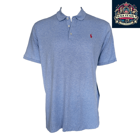 Polo Ralph Lauren Men's Polo Shirt, Classic Fit XL, 100% Cotton, Timeless Blue Style - USASTARFASHION