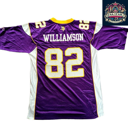 Troy Williamson Jersey #82 Minnesota Vikings Authentic Reebok Large Purple NFL Fan Gear - USASTARFASHION