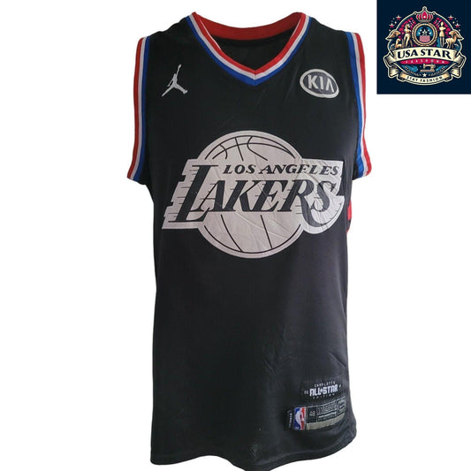 LeBron James Jersey #23 Vintage Style Los Angeles Lakers All-Star Size 48 (S/M) - USASTARFASHION