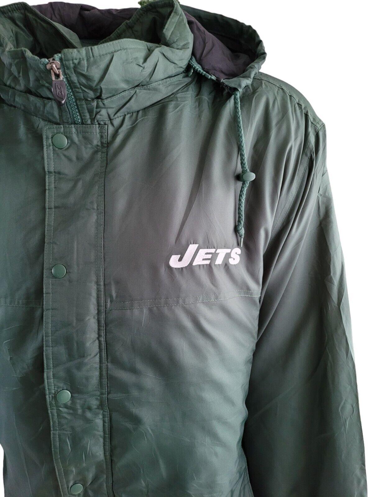 Reebok NFL NY Jets 2XL Baseball Jacket with Removable Hoodie-USASTARFASHION