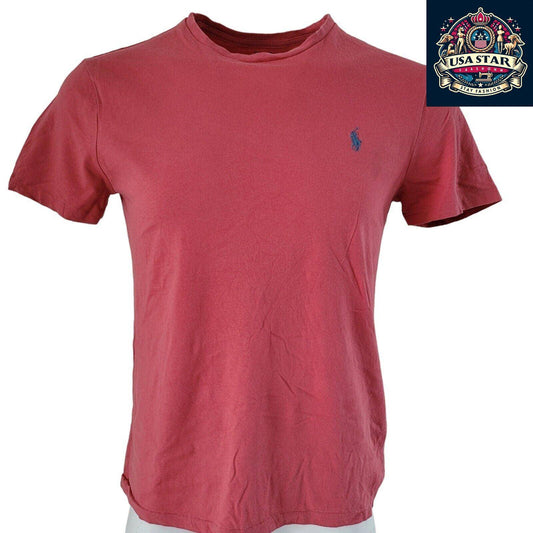 Polo Ralph Lauren T-Shirt M - Soft Cotton, Iconic Logo, Classic Red, Regular Fit, Vintage Condition - USASTARFASHION