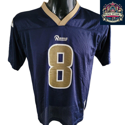 NFL Youth Football Jersey - St. Louis Rams #8 Bradford, Durable, Comfortable, Authentic Team Colors - USASTARFASHION