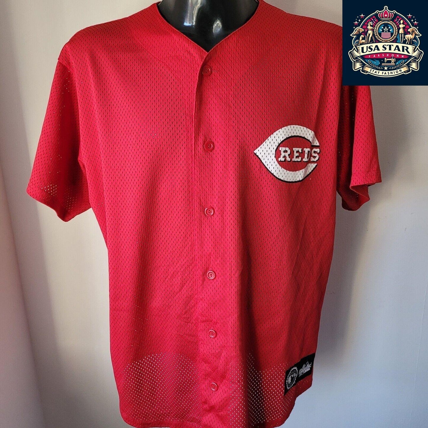 Cincinnati Reds Jersey #30 Ken Griffey Jr. Majestic Shirt L - Quality, Durable, Stylish Fit - USASTARFASHION