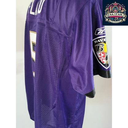 Baltimore Ravens Jersey Youth XL Flacco 5 Reebok Purple Durable Comfort High-Quality Fabric - USASTARFASHION