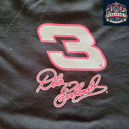 Dale Earnhardt T-Shirt XL Black – Vintage #3 Graphic, Soft Cotton, Comfortable Fit for Fans - USASTARFASHION