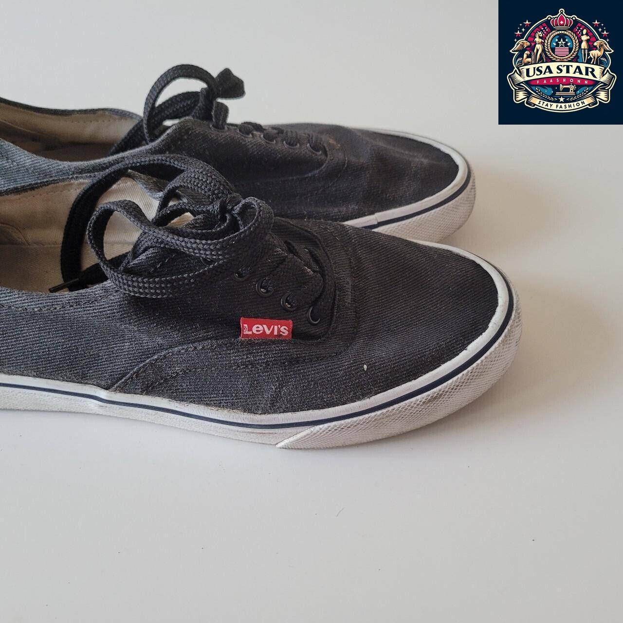 Levis Canvas Trainers UK Size 7.5 - Comfortable Cushioned Insole, Durable Design, VGC USASTARFASHION