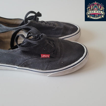 Levis Canvas Trainers UK Size 7.5 - Comfortable Cushioned Insole, Durable Design, VGC - USASTARFASHION