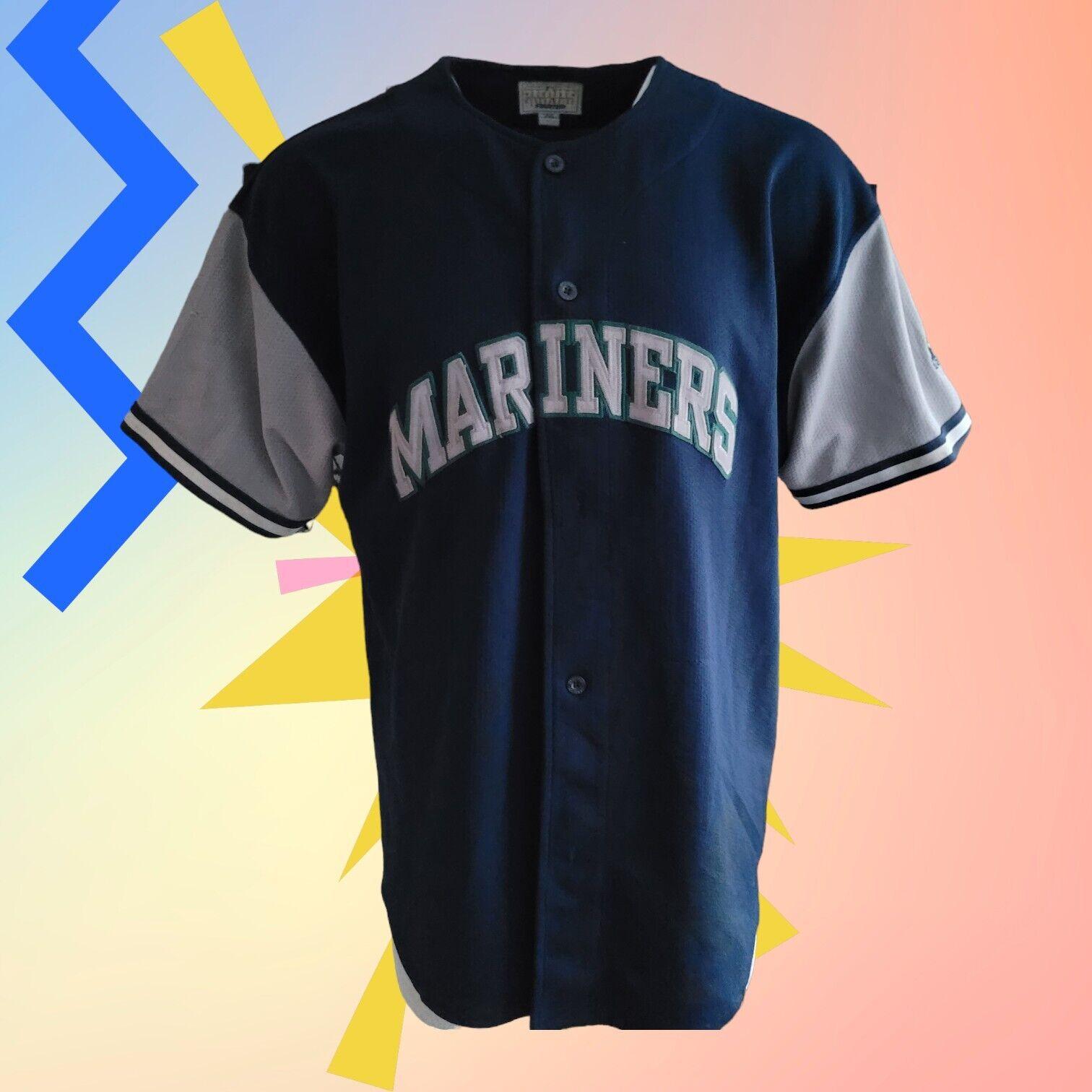 Seattle Mariners Starter Jersey 2XL 90s Vintage MLB Merch - Navy Blue-USASTARFASHION