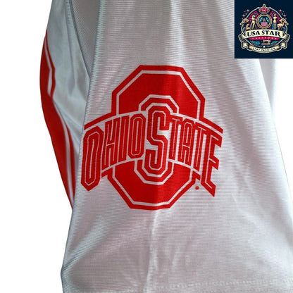 Vintage Ohio State Buckeyes Men's Large Football Jersey by Starter – Classic White with Red Accents - USASTARFASHION