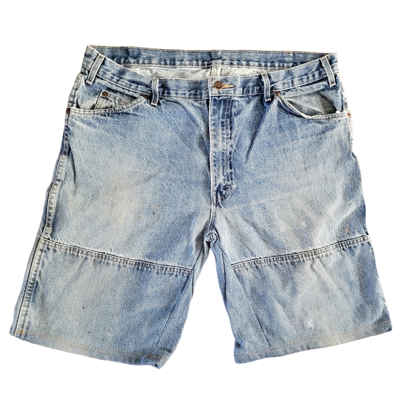 Dickies W 36 Carpenter Denim Shorts Light Blue-USASTARFASHION