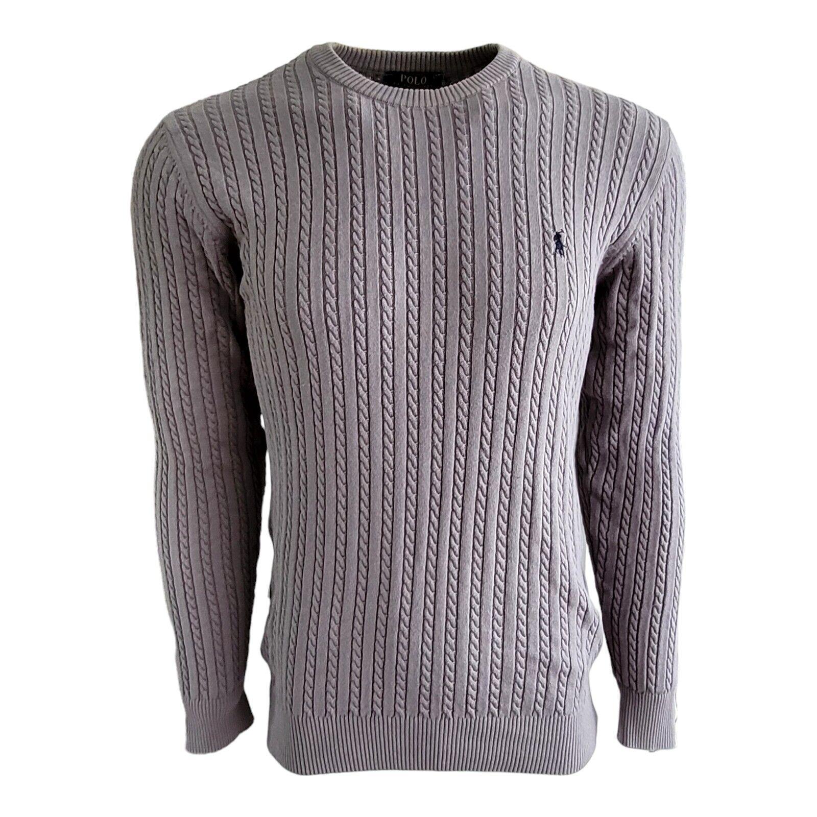 Polo Ralph Lauren Men's Crew Neck Jumper Size L Gray-USASTARFASHION