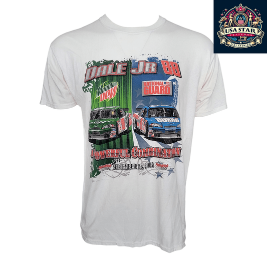 Dale Jr T-Shirt, 88 Mountain Dew National Guard, Large, 2007 NASCAR Collectible - Winner’s Circle - USASTARFASHION