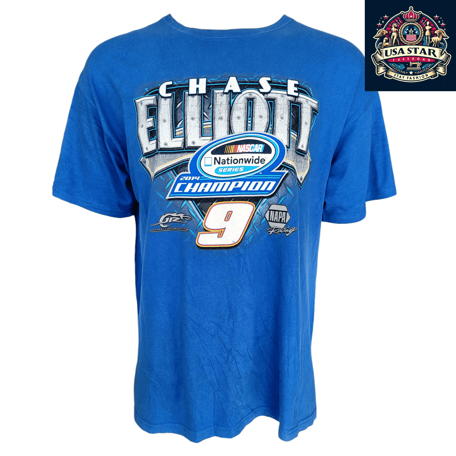 Chase Authentics NASCAR Chase Elliott T-Shirt XL Black Cotton 2014 Nationwide Champion Apparel USASTARFASHION