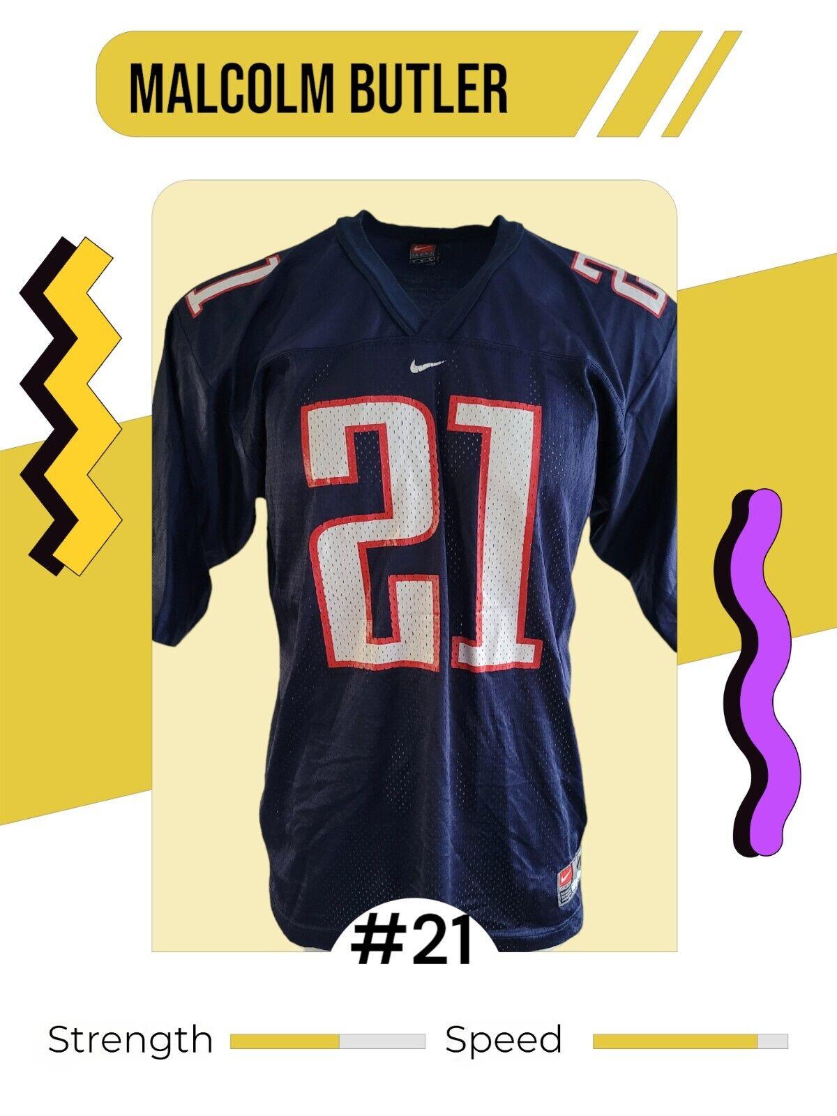 New England Patriots Malcolm Butler #21 NFL V-Neck Shirt Large by Nike-USASTARFASHION