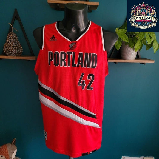 Adidas Swingman Jersey NBA Portland Trail Blazers Robin Lopez #42 Red XL - Quality Material, Stylish Design - USASTARFASHION