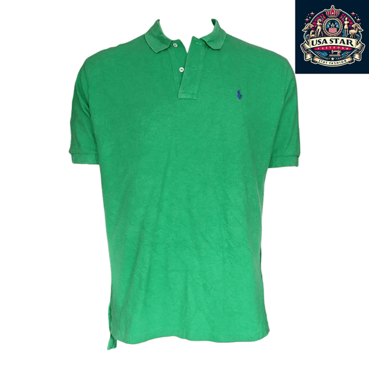 Polo Ralph Lauren Shirt Men's Green Classic Fit XL, 100% Cotton, Stylish & Comfortable Wardrobe Essential - USASTARFASHION