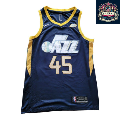 Nike Utah Jazz Jersey Donovan Mitchell #45 Men's Medium Blue Swingman - NBA Authentic Style - USASTARFASHION