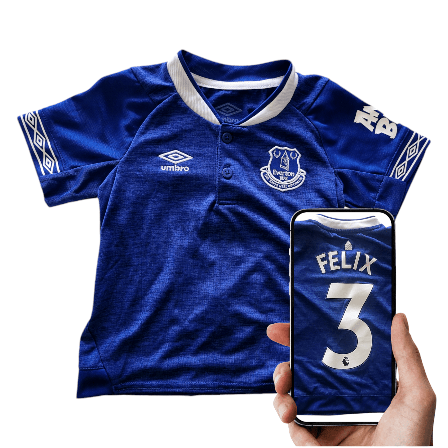 Umbro Everton FC Home Infant  shirt - Official 2-3 Years Jersey NWT