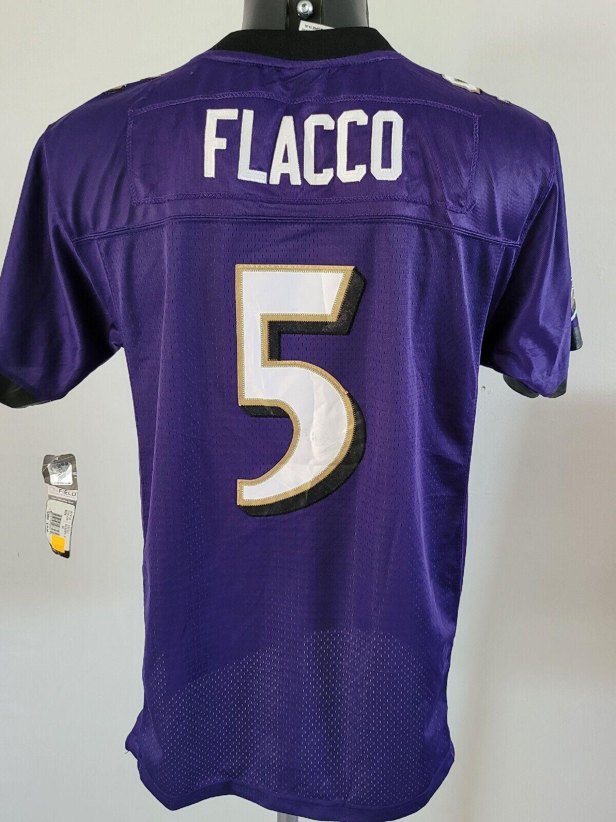 Baltimore Ravens NFL Jersey Flacco #5 Youth XL Purple Reebok - Officially Licensed-USASTARFASHION