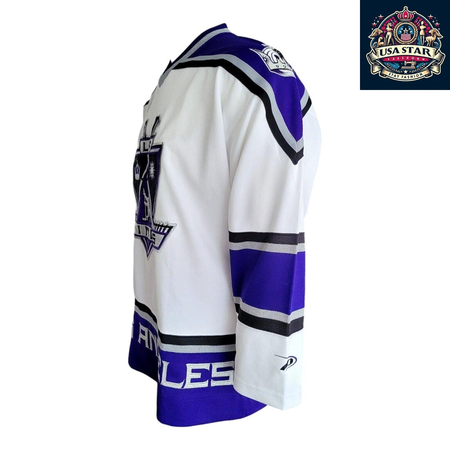 Vintage Los Angeles Kings Jersey M/M - NHL Pro Player Hockey Jersey in Black and Purple - USASTARFASHION