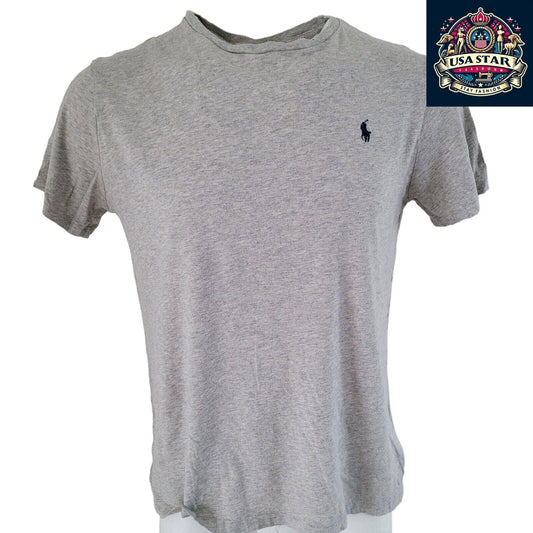 Polo Ralph Lauren Grey Cotton T-Shirt for Men & Women - Soft, Breathable, Timeless Design - USASTARFASHION