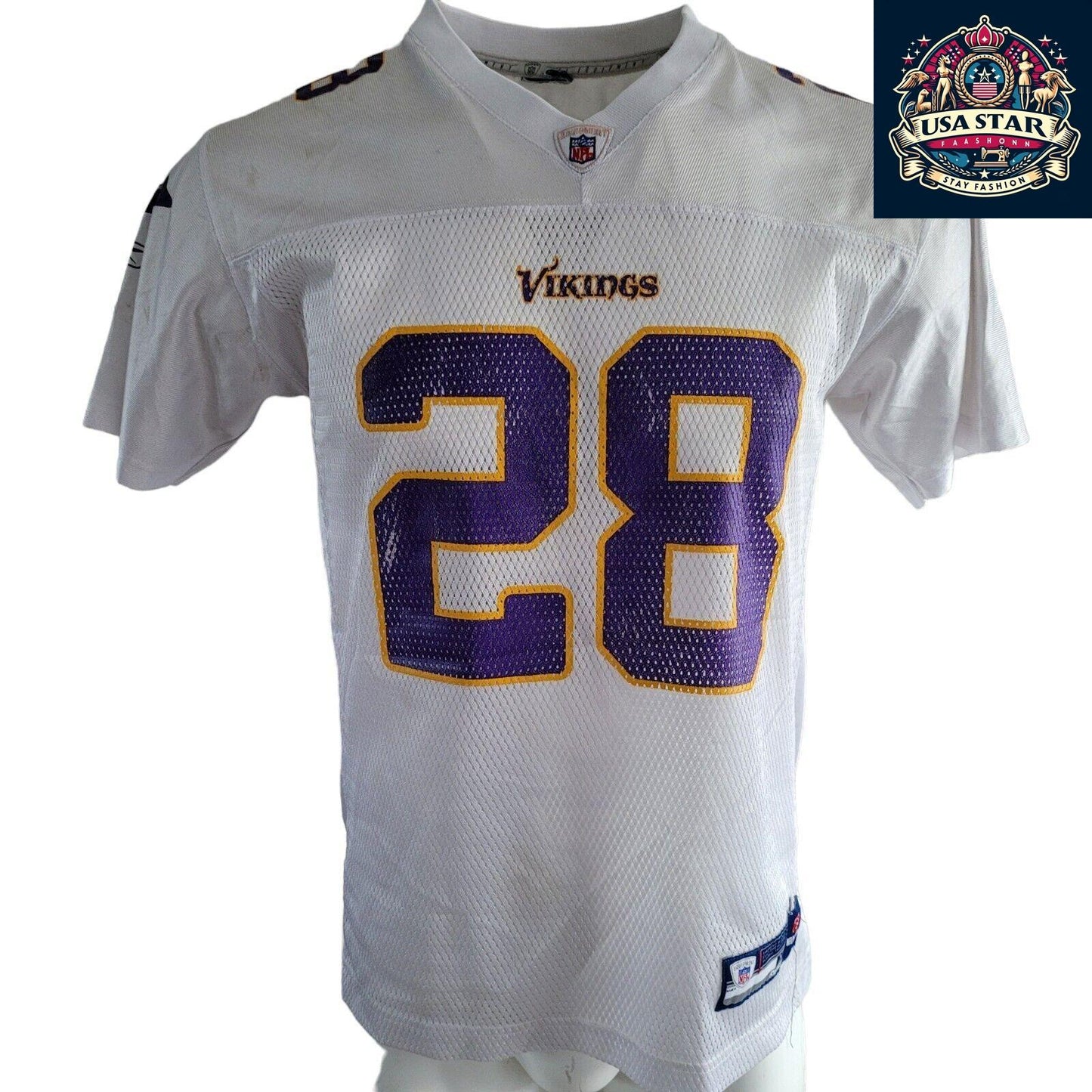 Minnesota Vikings Jersey Adrian Peterson #28 Youth XL Reebok – Vintage Style, Comfortable Fit - USASTARFASHION