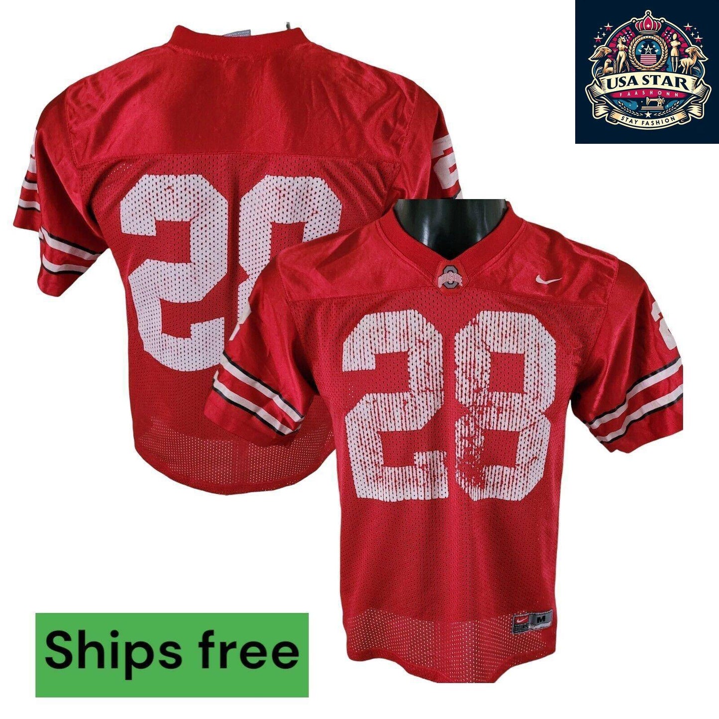 Ohio State Youth Football Jersey #28 - Comfortable, Durable Design for Young Fans - USASTARFASHION