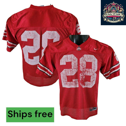 Ohio State Youth Football Jersey #28 - Comfortable, Durable Design for Young Fans - USASTARFASHION