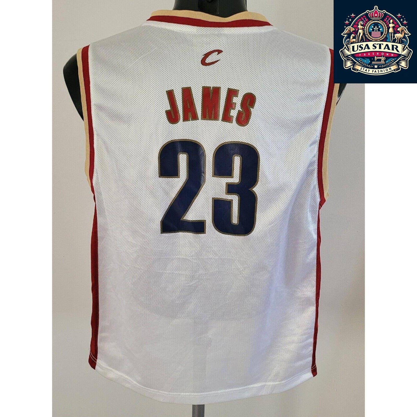 LeBron James Cleveland Cavaliers No. 23 Youth XL Jersey - Fits Small Adults, Comfortable & Stylish - USASTARFASHION