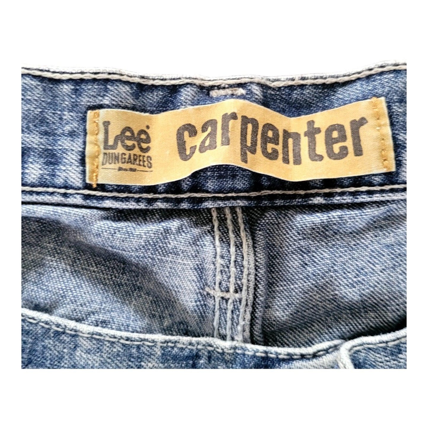 Lee Carpenter Dungarees Work Jeans 38 x 34 Vintage Grade A-USASTARFASHION