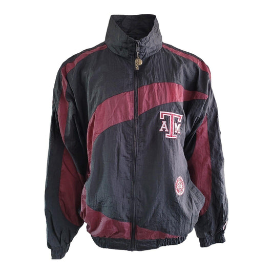 Vintage 90s Pro Player Texas A&M Aggies Men's XL Black Track Jacket-USASTARFASHION