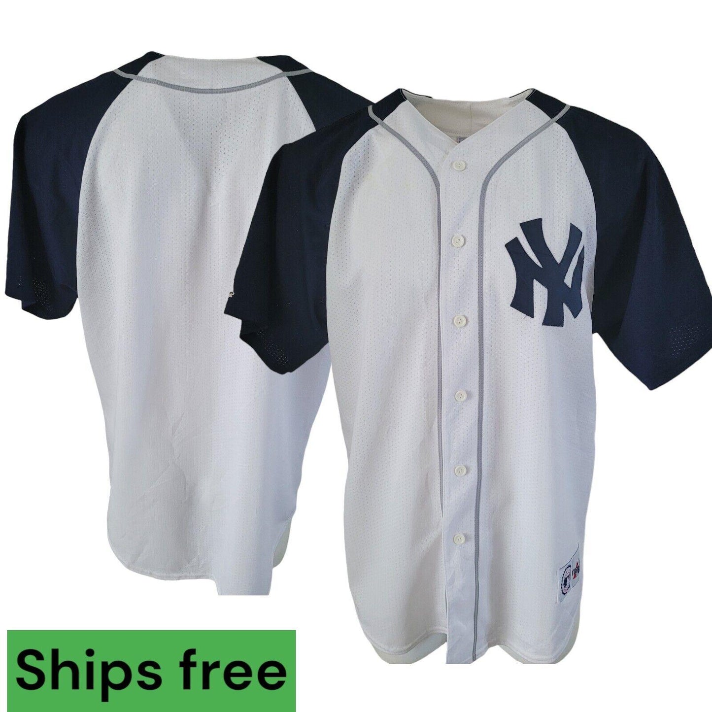 New York Yankees Majestic FT00 Men's L Lg Baseball Jersey-USASTARFASHION