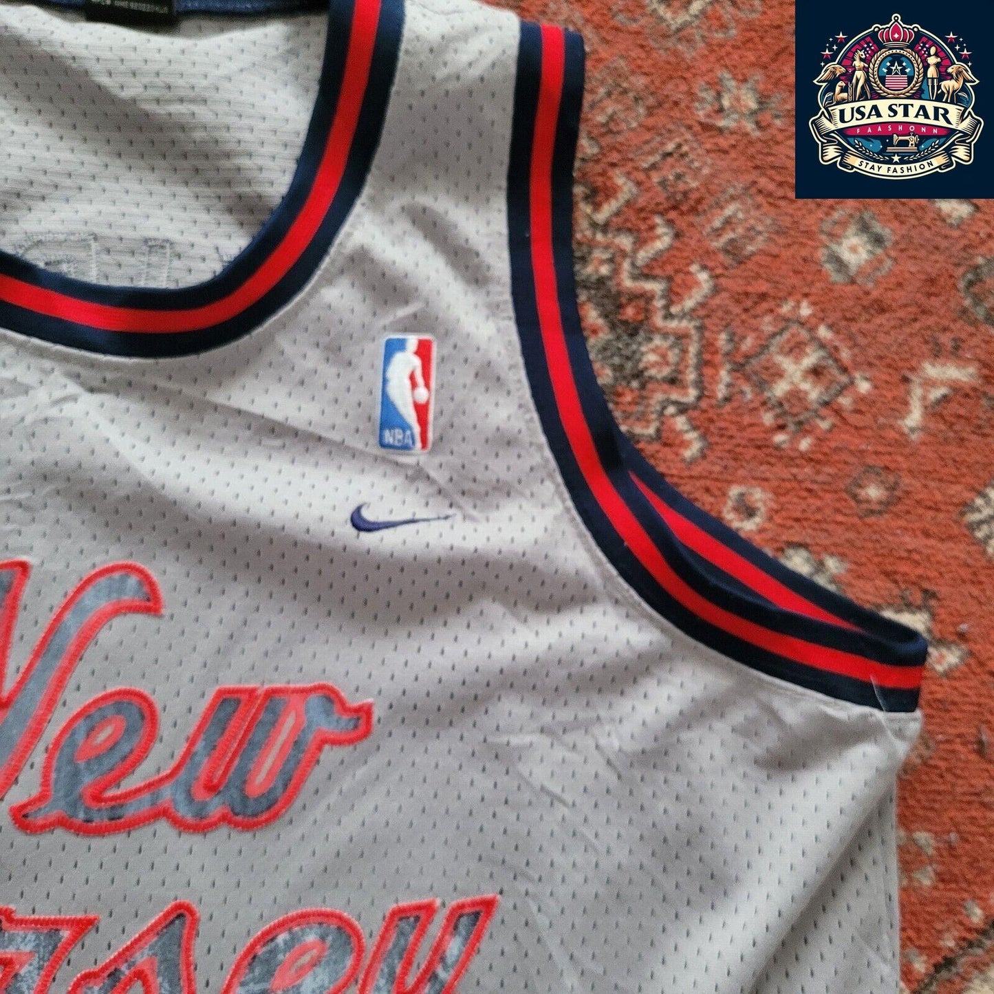 Official Nike Vintage Basketball Jersey #5 Jason Kidd New Jersey Nets Swingman XL - Retro Style - USASTARFASHION