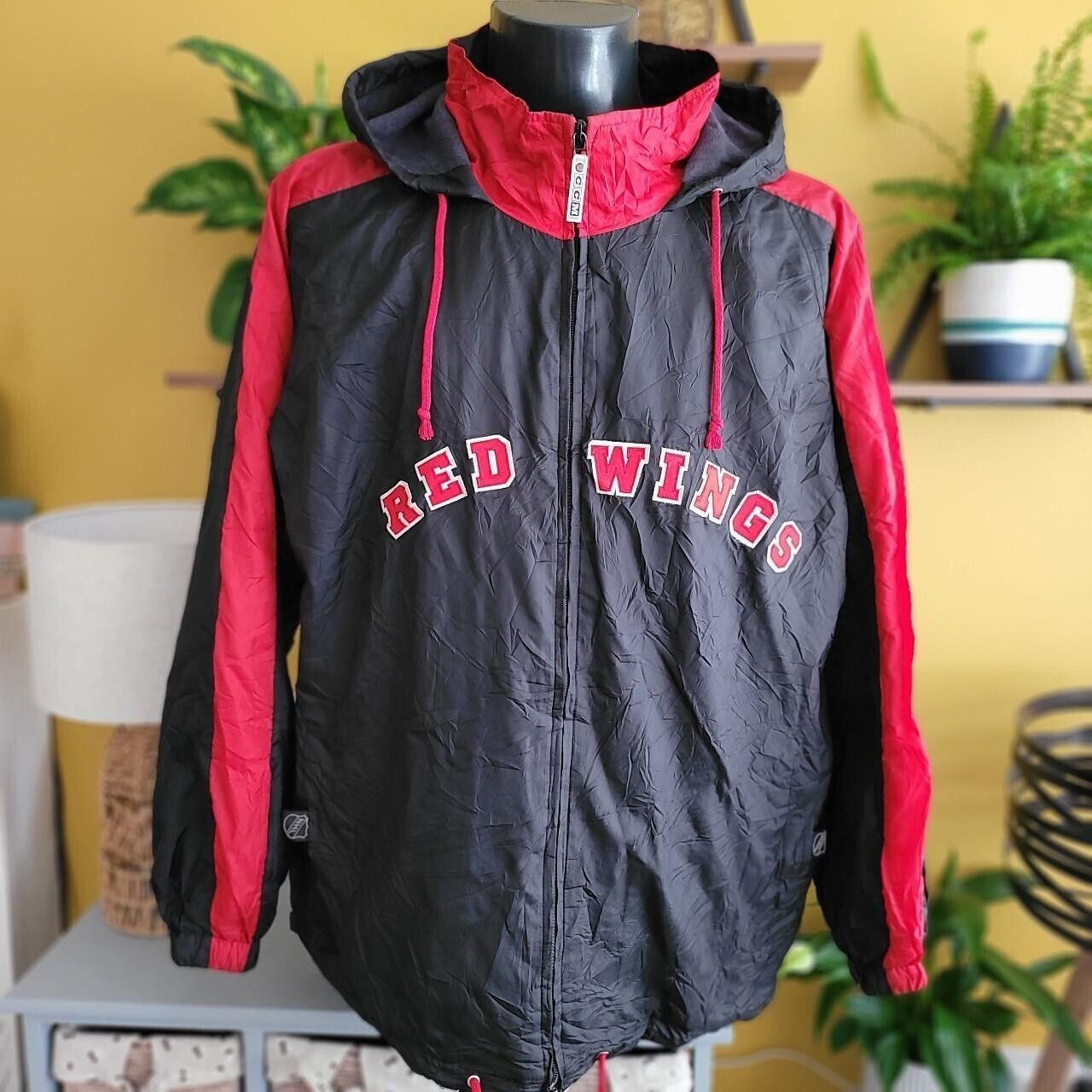 Vintage Detroit Red Wings Jacket | Large Size, 48" Chest, 32" Length-USASTARFASHION