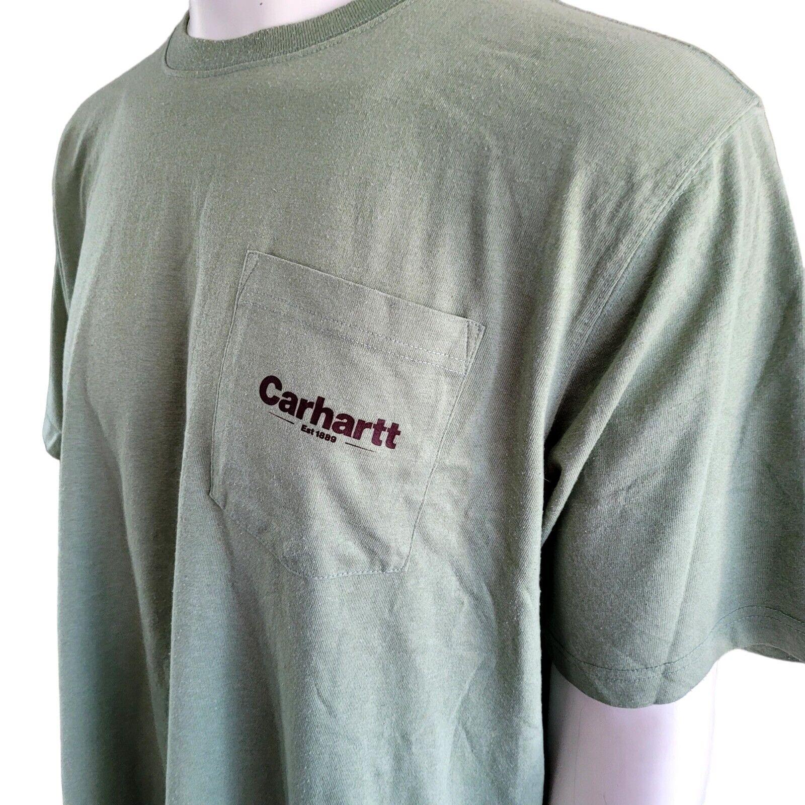 Vintage Carhartt Men's Charcoal Black Logo T-Shirt | Multi-Color Design | Comfort Fit | Size 2XL-USASTARFASHION