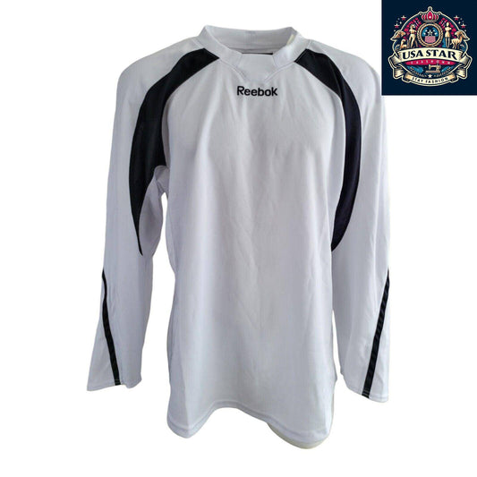 Reebok Hockey Jersey Large White - Vintage Collectible with Classic Design and Lightweight Comfort - USASTARFASHION