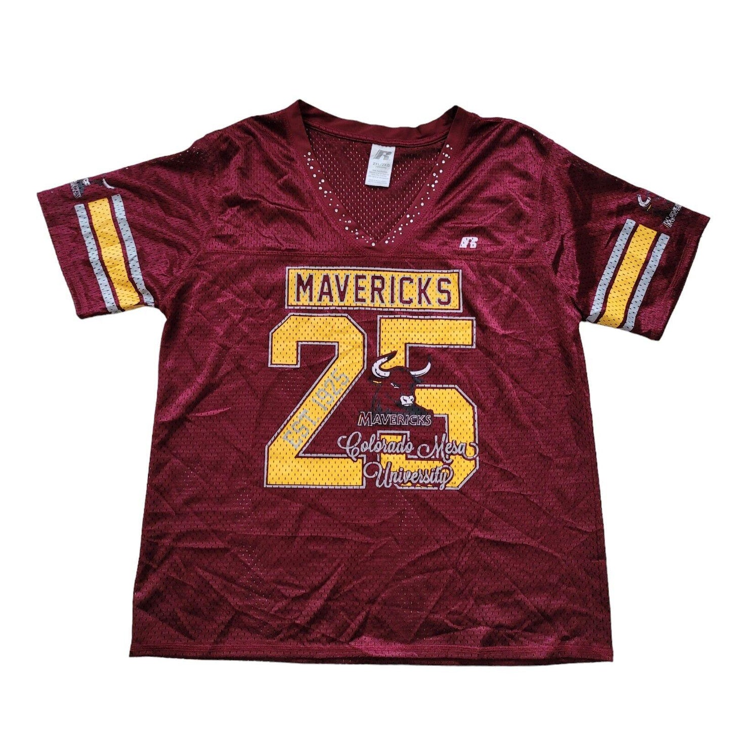 Russell Athletic Colorado Mesa University Mavericks #25 Women's Jersey - Size 2XL-USASTARFASHION