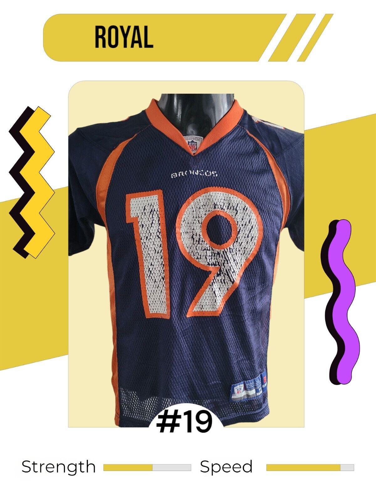 NFL Denver Broncos #19 Eddie Royal Youth Sz M Reebok Jersey-USASTARFASHION