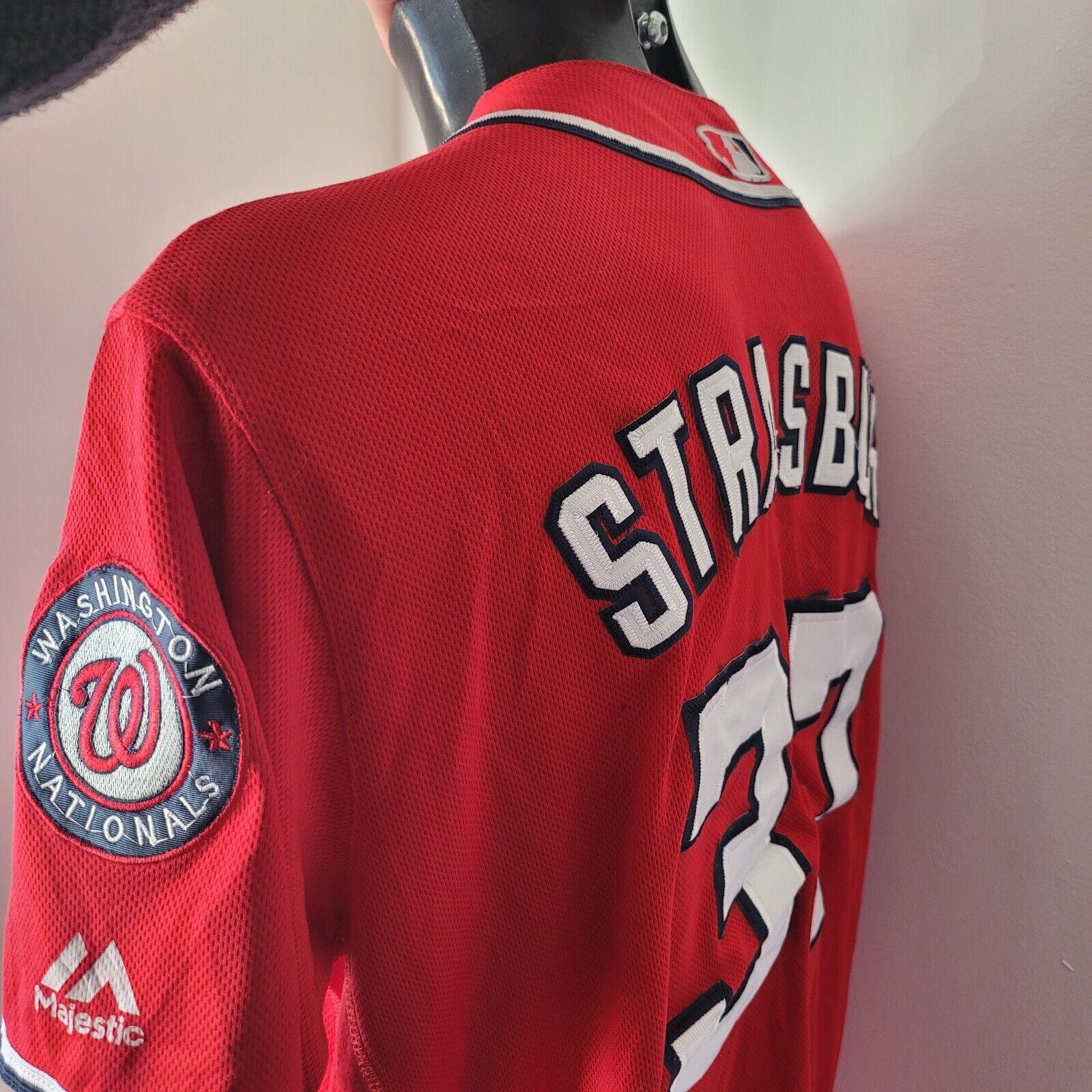 Washington Nationals Strasburg #37 Baseball Jersey by Majestic - Size 44-USASTARFASHION