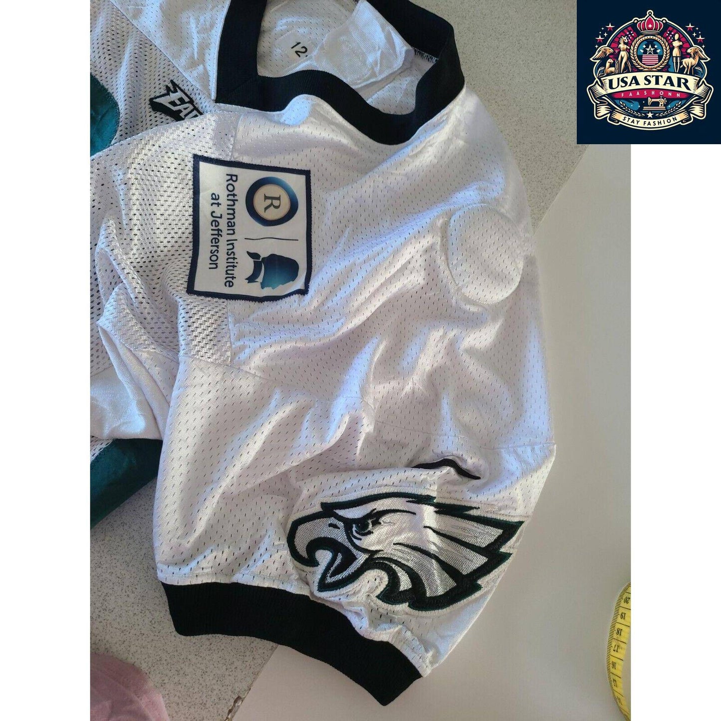 Elijah Qualls Jersey #98 Philadelphia Eagles Game-Issued White XXL - Authentic Memorabilia - USASTARFASHION