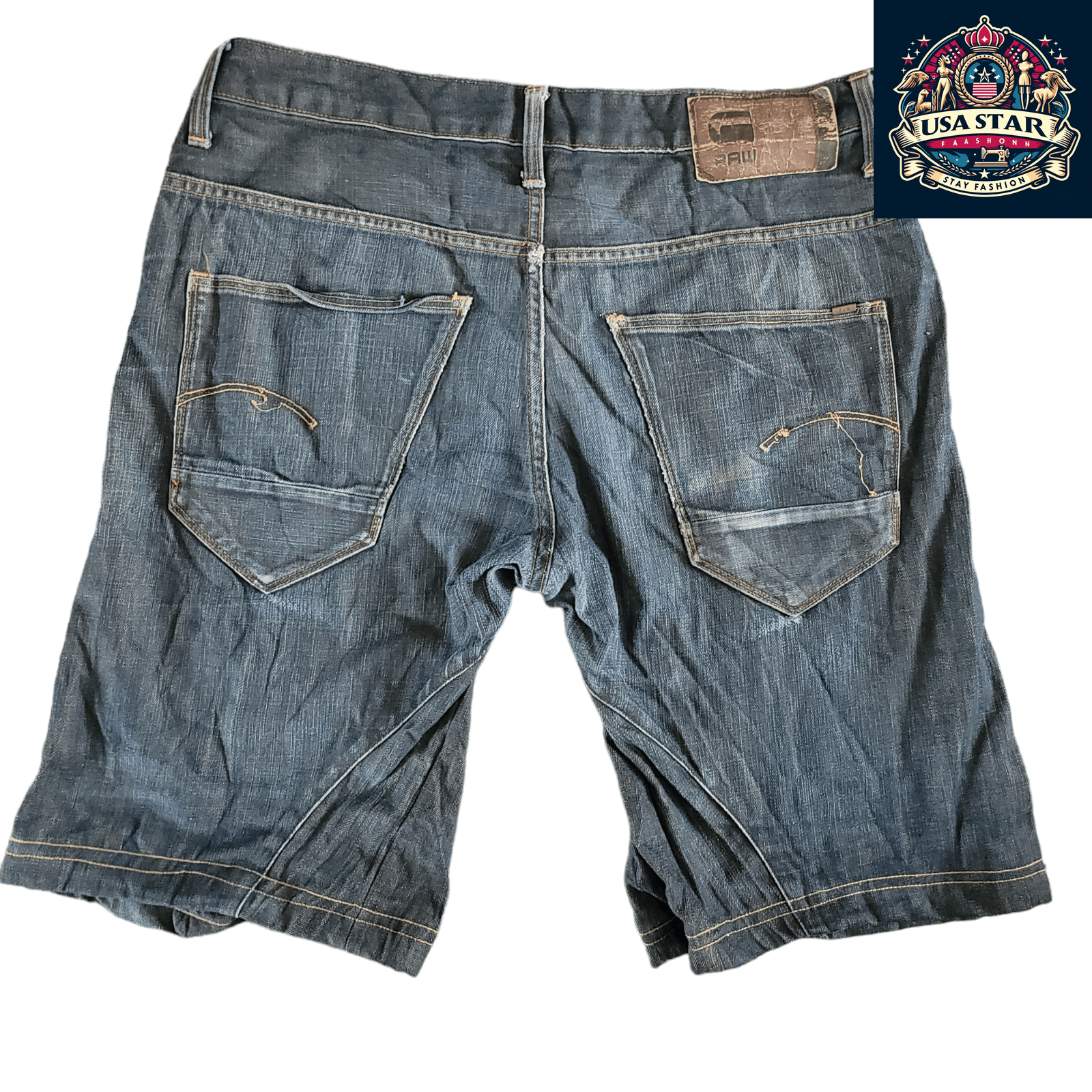 G-Star RAW Jorts W32 - 3D Tapered Denim Design, Reworked Sustainable Workwear, Comfortable Fit USASTARFASHION