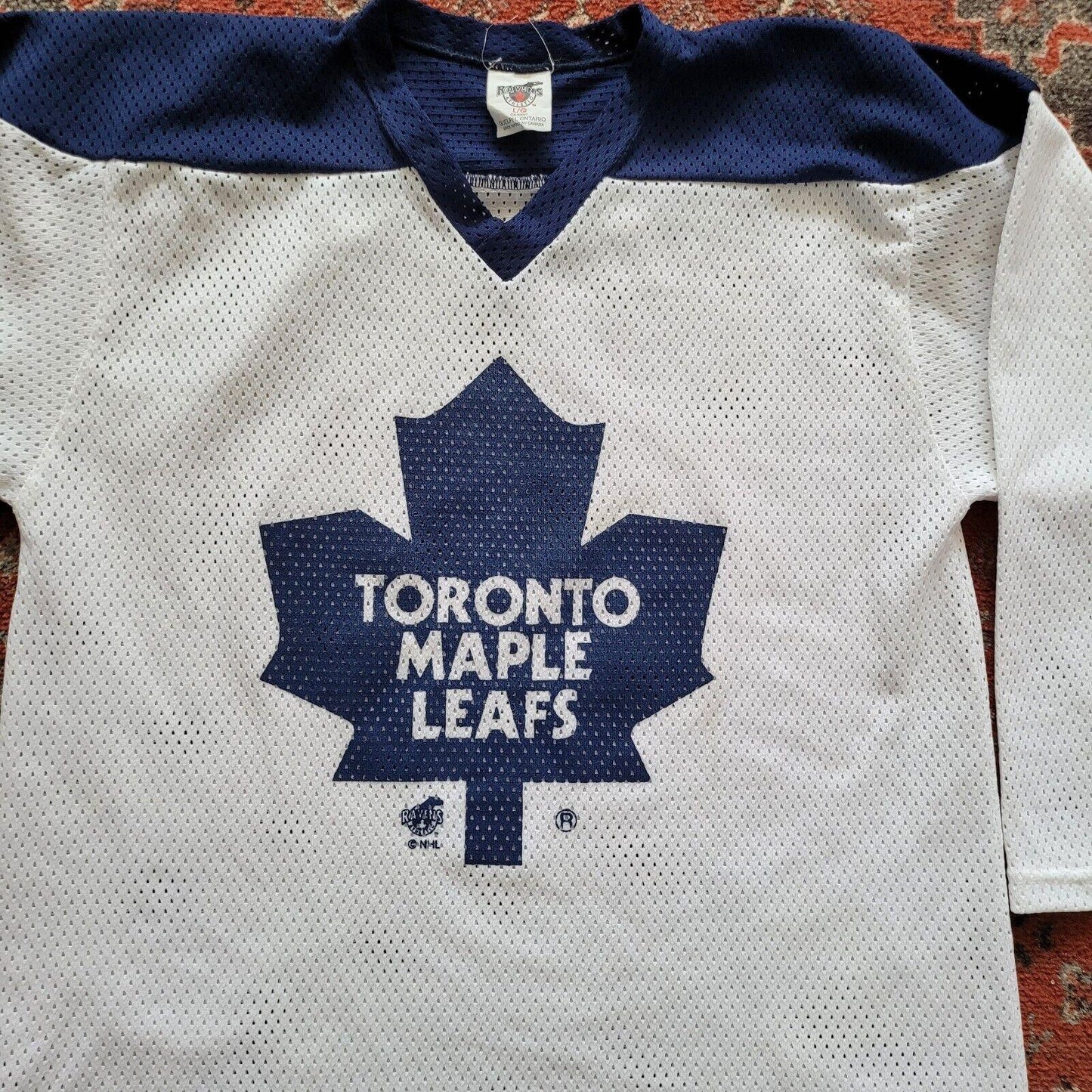 Toronto Maple Leafs Vintage NHL Youth Jersey | Youth Large (L) - Official Ravens Design-USASTARFASHION