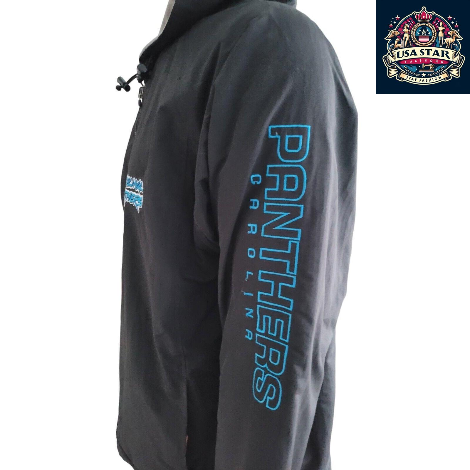 Carolina Panthers Jacket – Stylish 2-In-1 Reversible Design With Pockets, Size L - USASTARFASHION