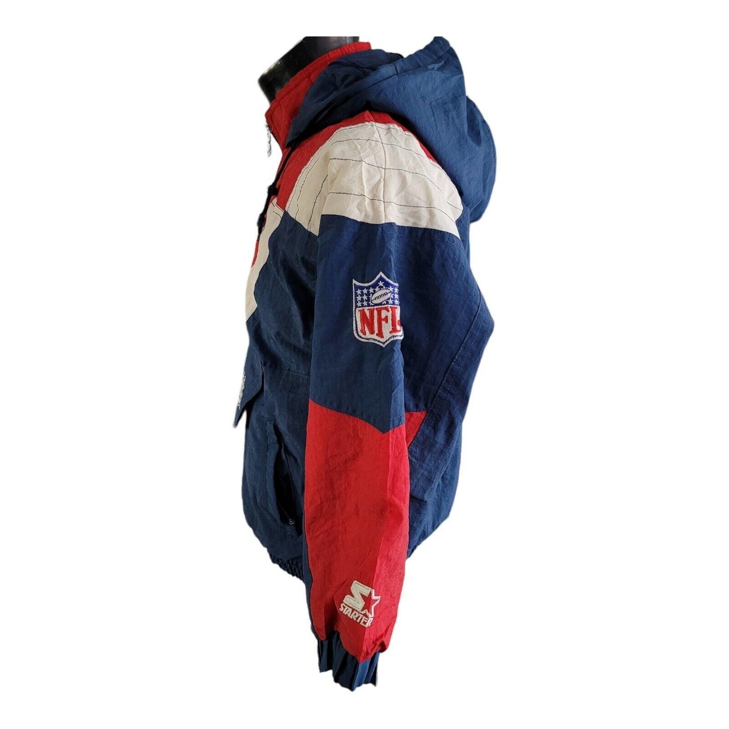 Vintage 90s NFL Patriots Jacket | Kids Sz S | Embroidered Logo & Lined Coat-USASTARFASHION