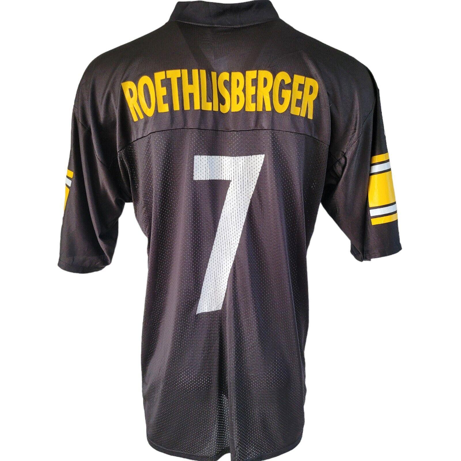 NFL Pittsburgh Steelers #7 Ben Roethlisberger Reebok Jersey - Size L-USASTARFASHION