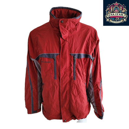 Columbia Bugaboo Jacket for Men XL - Waterproof, Lightweight, Vintage Red, Breathable Design - USASTARFASHION