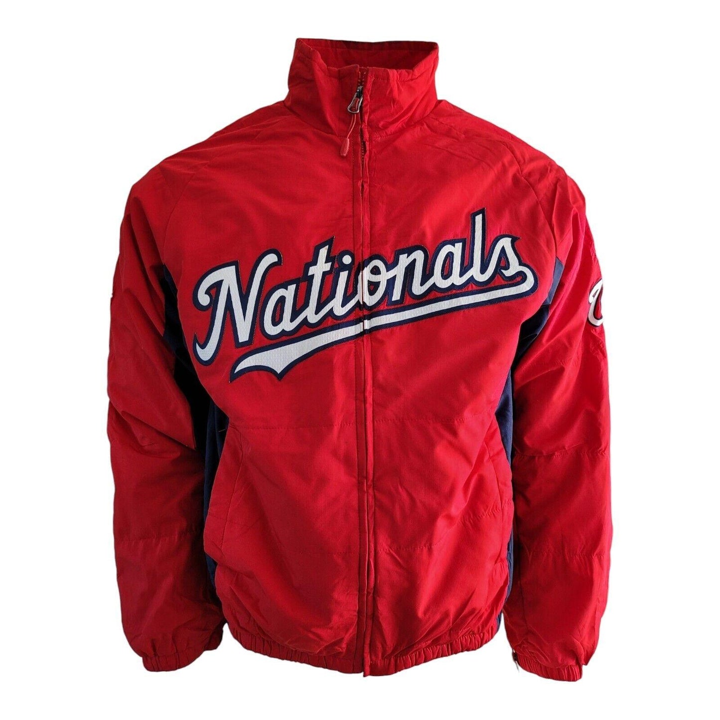 Washington Nationals MLB Majestic Zip Up Logo Fleece Jacket - Size S-USASTARFASHION